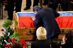 رییس جمهور در مراسم وداع و بزرگداشت هوگوچاوز